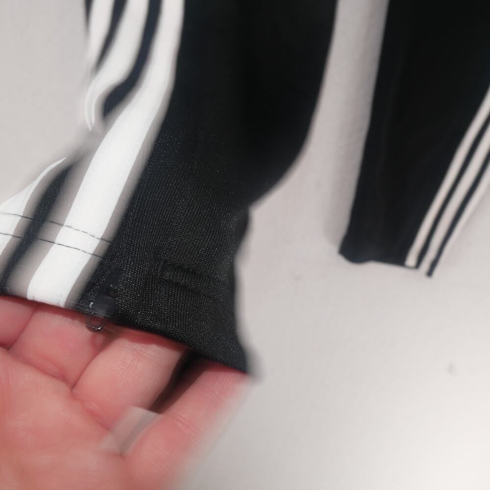 NEW adidas Women's 2X Sereno Pants Black White Stripe Track Pants with Pockets - Picture 6 of 12